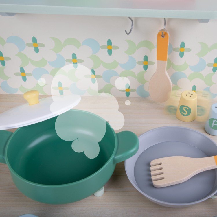 Drewniana Kuchnia XXL Wielofunkcyjna z Pralką i Akcesoriami CLASSIC WORLD