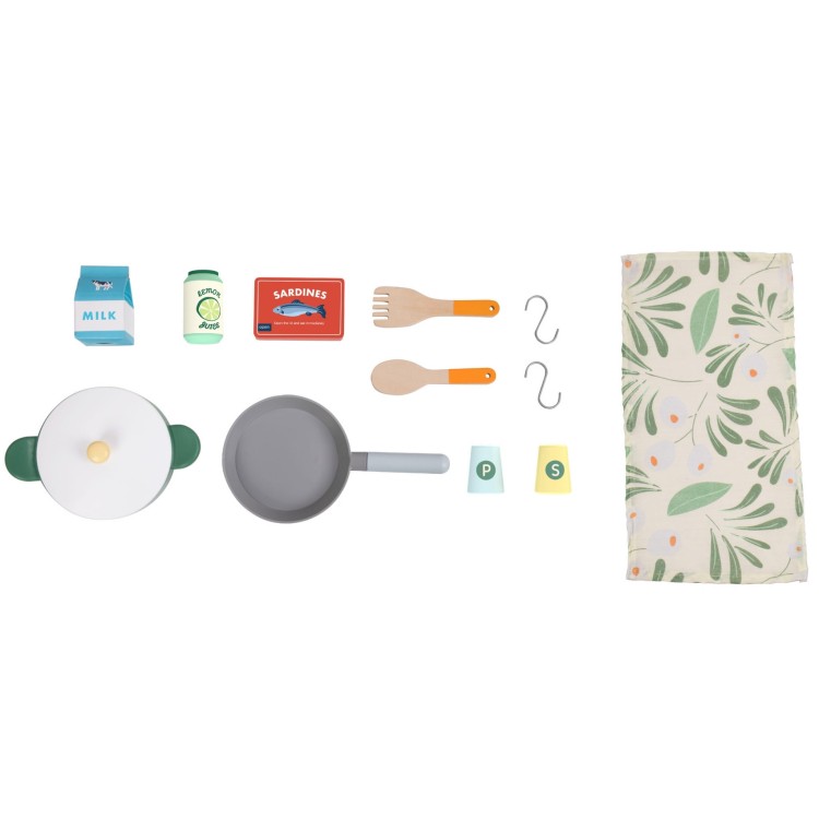 Drewniana Kuchnia XXL Wielofunkcyjna z Pralką i Akcesoriami CLASSIC WORLD