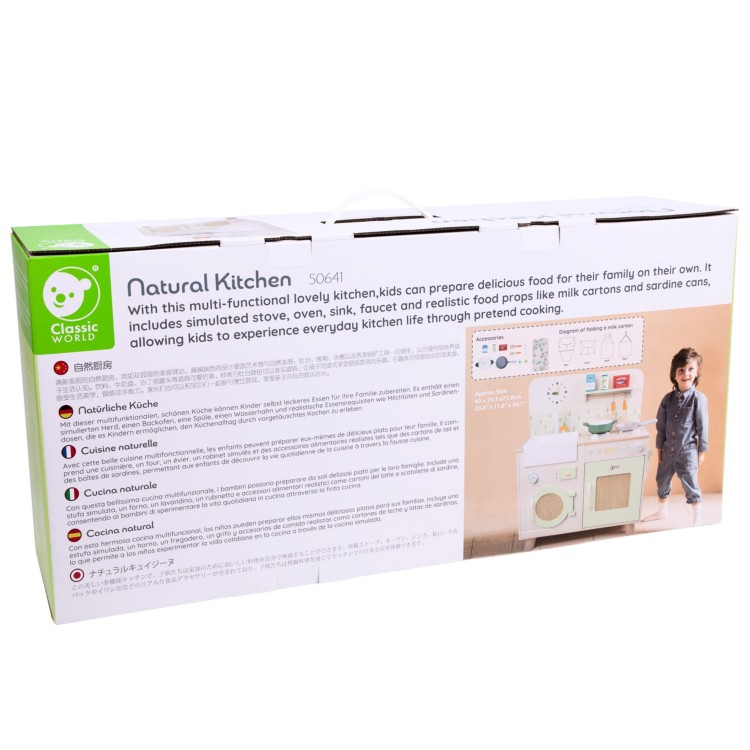 Drewniana Kuchnia XXL Wielofunkcyjna z Pralką i Akcesoriami CLASSIC WORLD