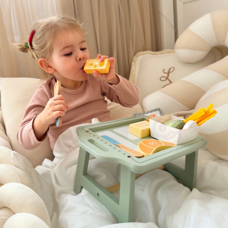 Zestaw Śniadaniowy i  Restauracja – Zabawa w Zamawianie z Tacą i Akcesoriami WOOPIE GREEN