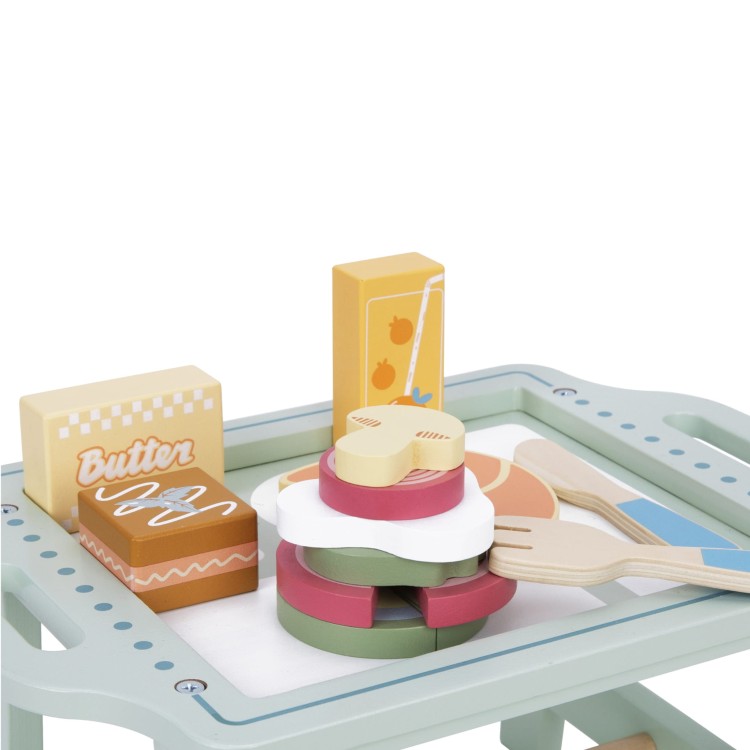 Zestaw Śniadaniowy i  Restauracja – Zabawa w Zamawianie z Tacą i Akcesoriami WOOPIE GREEN