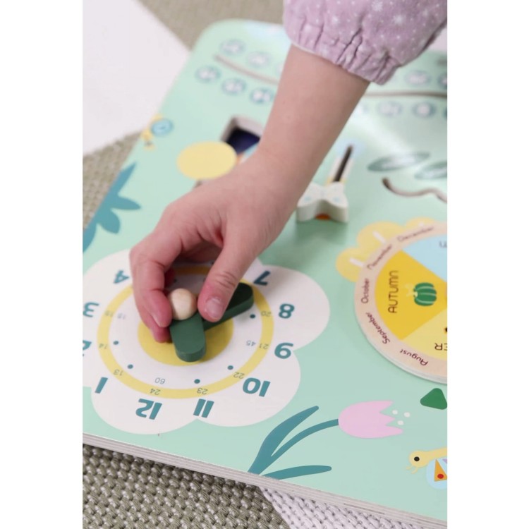 Drewniana Tablica Manipulacyjna "Mój pierwszy kalendarz" Zegar dla Dzieci