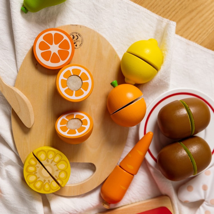 Drewniany Zestaw Do Krojenia Owoców na Rzepy