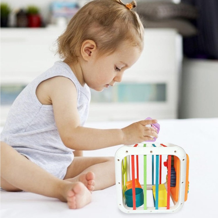 Kostka Edukacyjna Sorter 4w1 Kształty 18m+