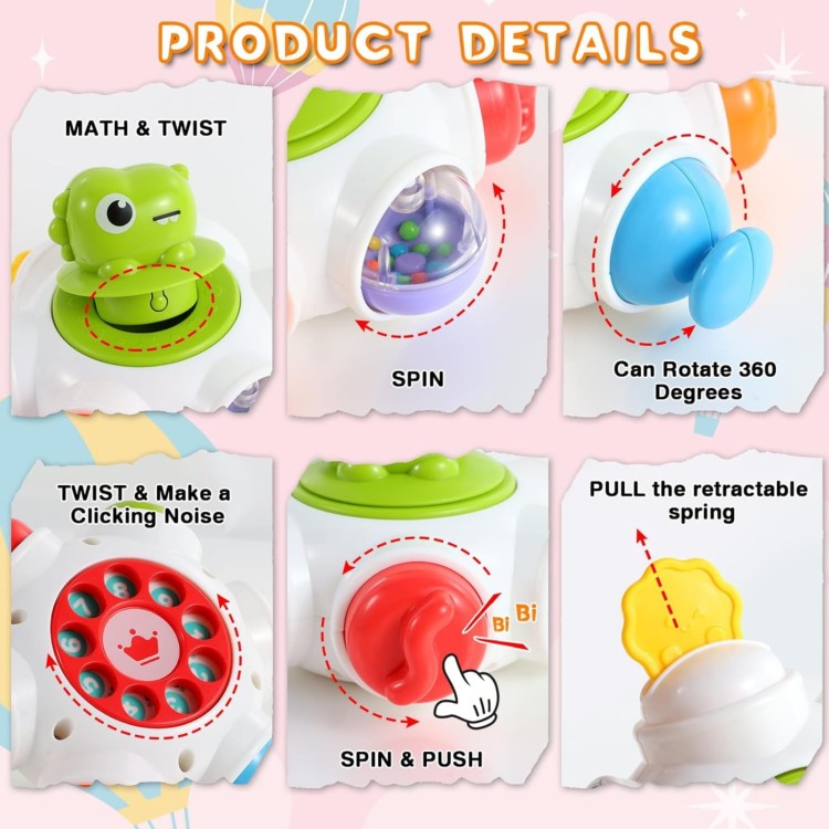 Kosmiczna Rakieta Aktywności - Edukacyjna Kostka Sensoryczna 18m+