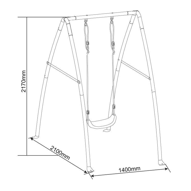 Duża Huśtawka Ogrodowa Jednoosobowa ze Stelażem I AXI