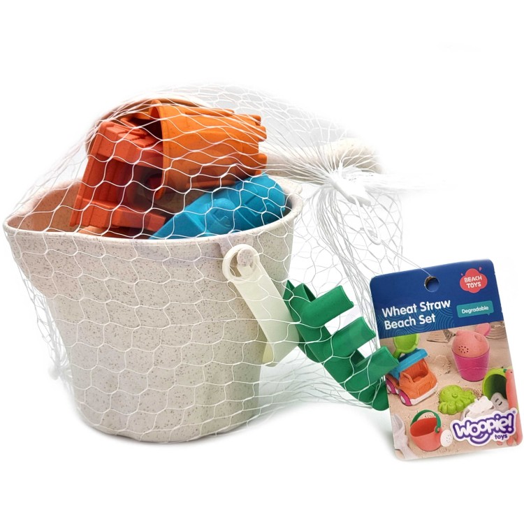 Zestaw do Piasku WOOPIE GREEN 8 el. – Ekologiczny BIO komplet do zabawy w zamki