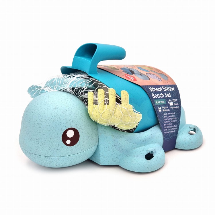 Zestaw 2w1 do Piasku i Wanny Żółwik WOOPIE GREEN 8 el. – Ekologiczna zabawa BIO