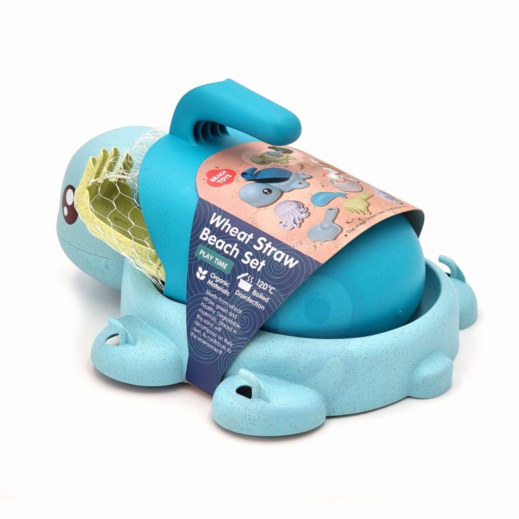 Zestaw 2w1 do Piasku i Wanny Żółwik WOOPIE GREEN 8 el. – Ekologiczna zabawa BIO