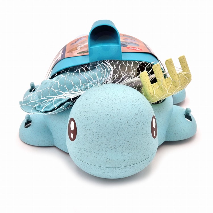 Zestaw 2w1 do Piasku i Wanny Żółwik WOOPIE GREEN 8 el. – Ekologiczna zabawa BIO