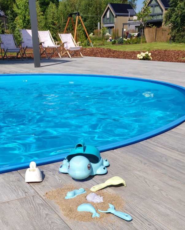 Zestaw 2w1 do Piasku i Wanny Żółwik WOOPIE GREEN 8 el. – Ekologiczna zabawa BIO