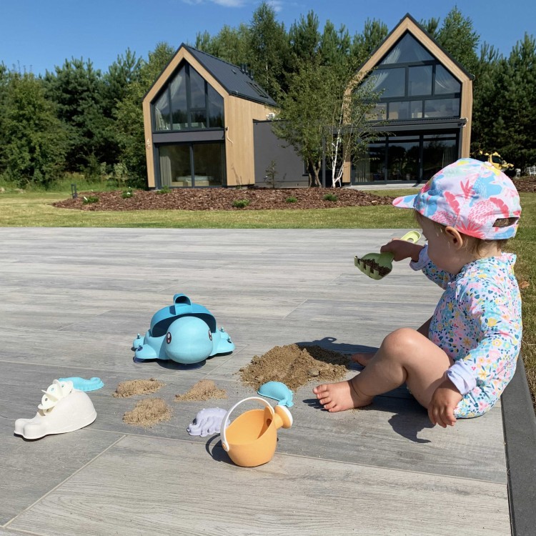 Zestaw 2w1 do Piasku i Wanny Żółwik WOOPIE GREEN 8 el. – Ekologiczna zabawa BIO