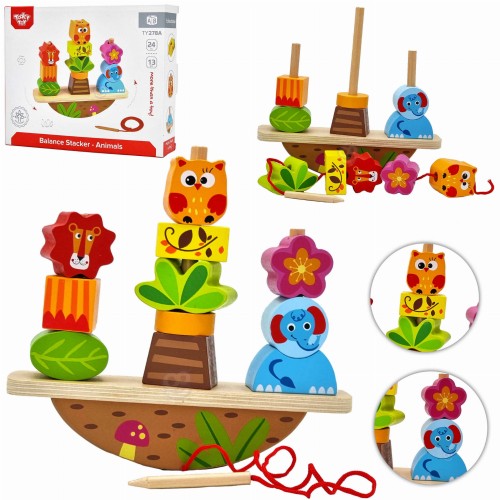 Układanka Balansująca Zwierzęta – TOOKY TOY Montessori