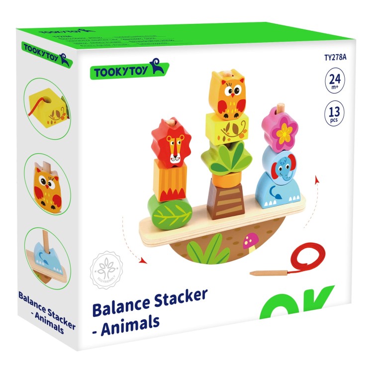 Układanka Balansująca Zwierzęta – TOOKY TOY Montessori