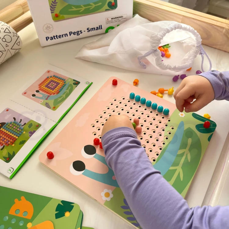 Układanka z Pinezkami i Kołkami – TOOKY TOY Montessori