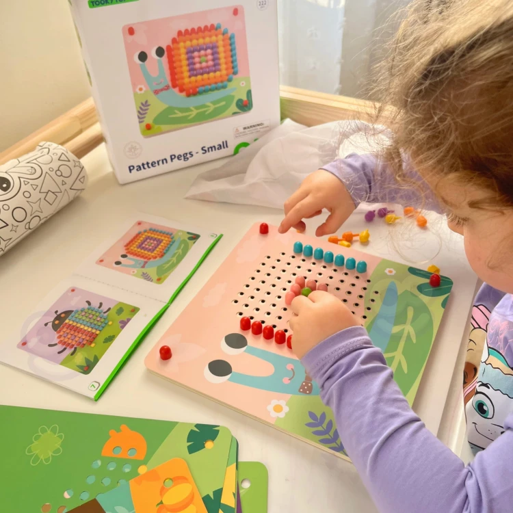 Układanka z Pinezkami i Kołkami – TOOKY TOY Montessori