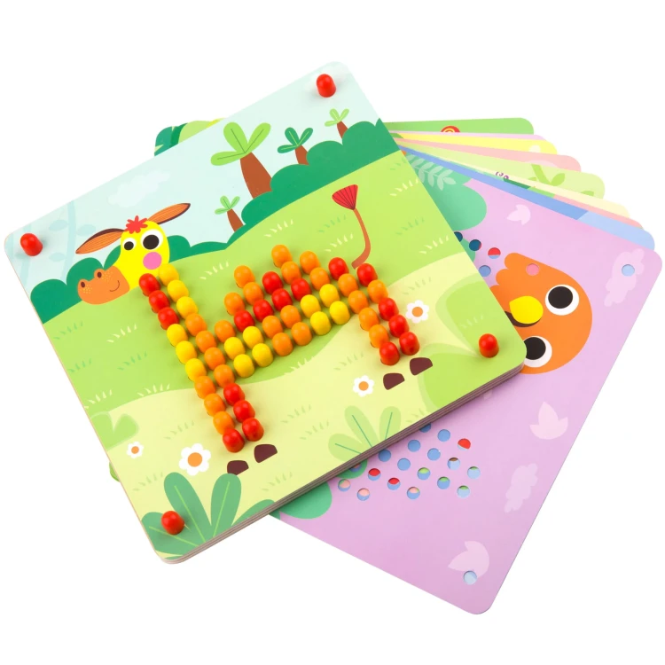 Układanka z Pinezkami i Kołkami – TOOKY TOY Montessori