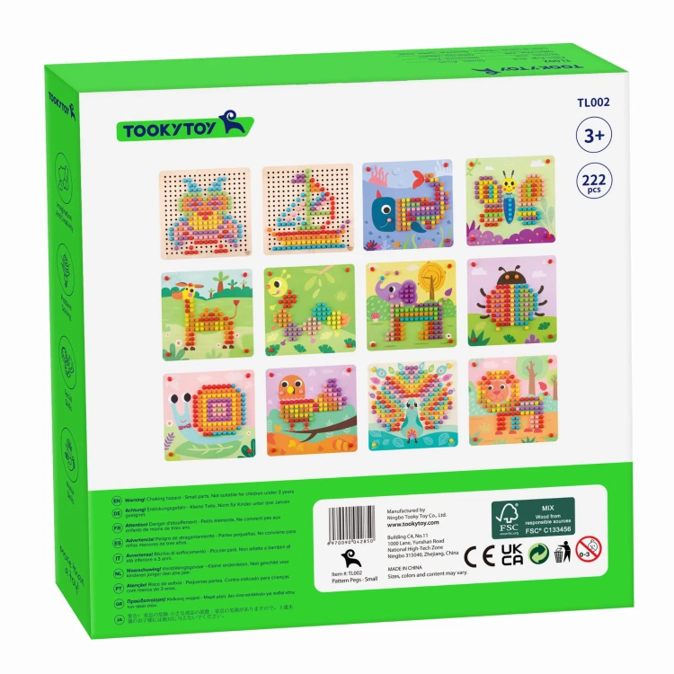 Układanka z Pinezkami i Kołkami – TOOKY TOY Montessori