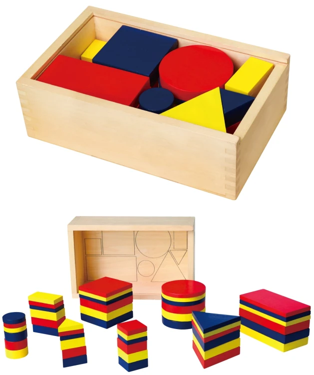 Drewniane Klocki Dienesa – Figury Geometryczne Montessori – VIGA
