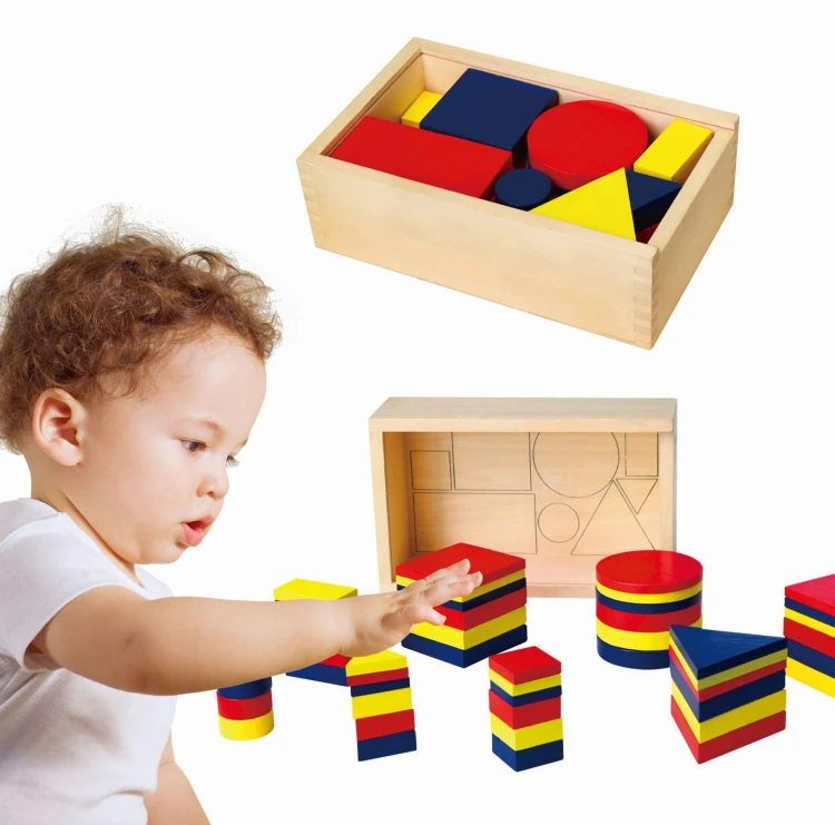 Drewniane Klocki Dienesa – Figury Geometryczne Montessori – VIGA