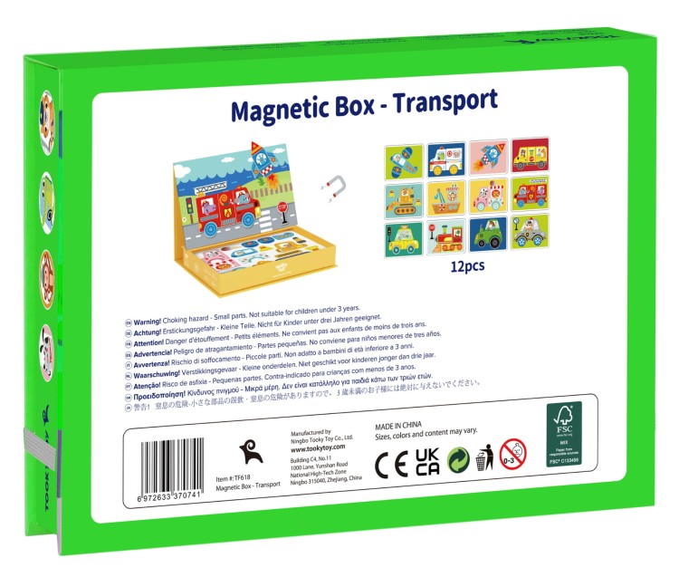 Układanka Edukacyjna Magnetyczna 80 el. – TOOKY TOY Montessori