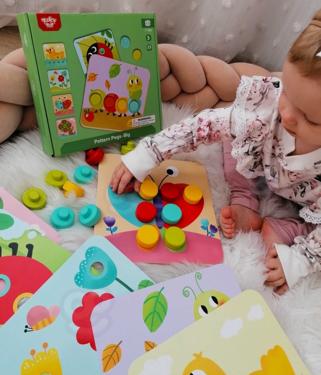 Układanka Klocki Zwierzęta + Plansze – Nauka Kształtów i Kolorów TOOKY TOY