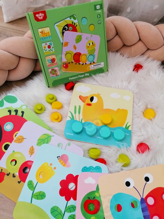 Układanka Klocki Zwierzęta + Plansze – Nauka Kształtów i Kolorów TOOKY TOY