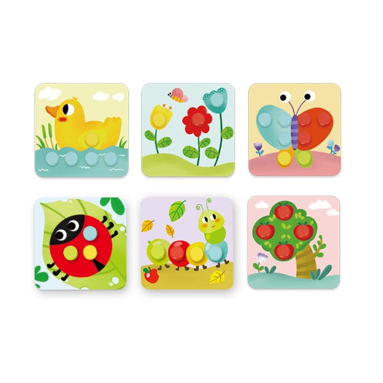 Układanka Klocki Zwierzęta + Plansze – Nauka Kształtów i Kolorów TOOKY TOY