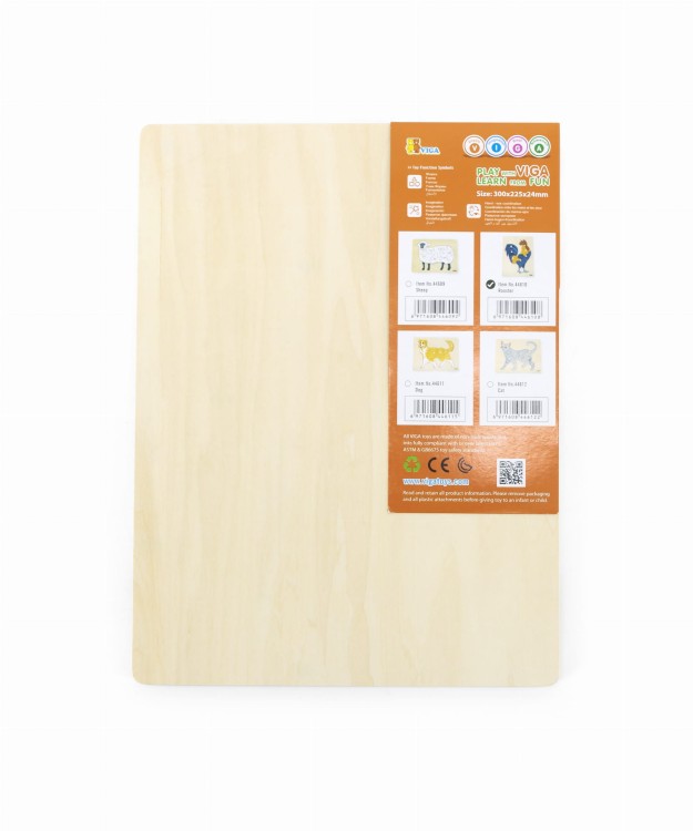 Drewniane Puzzle Montessori Kogut z Pinezkami – VIGA