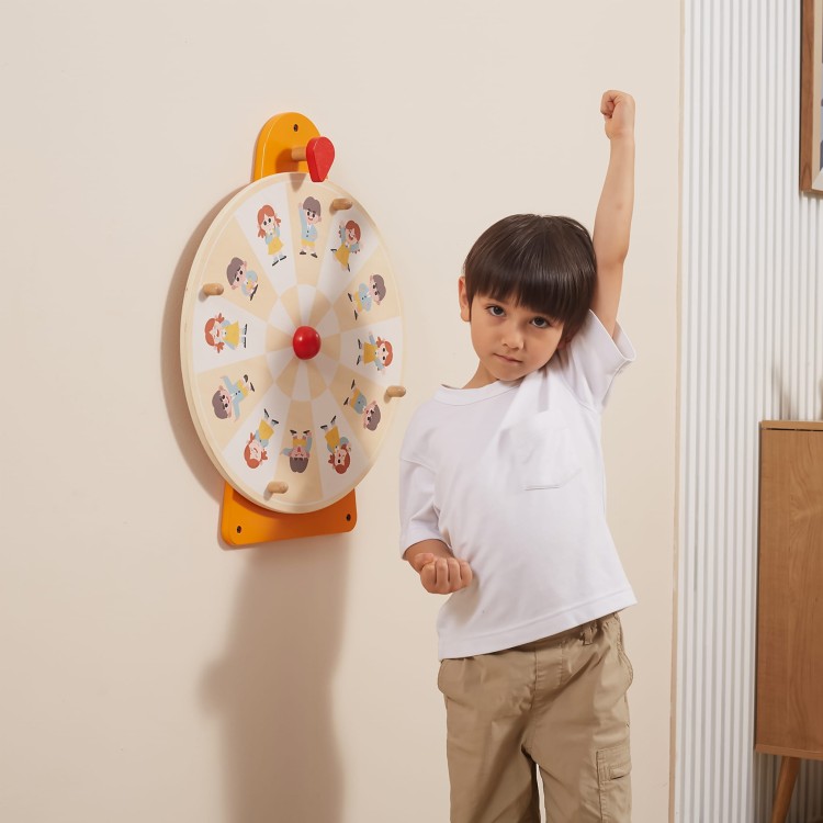 Tablica Ścienna Koło Pokaż Emocje Montessori FSC | VIGA