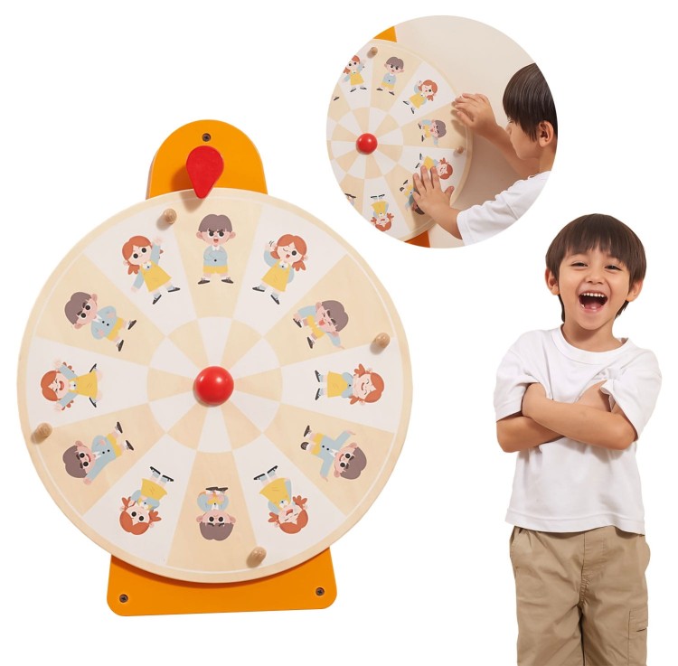 Tablica Ścienna Koło Pokaż Emocje Montessori FSC | VIGA