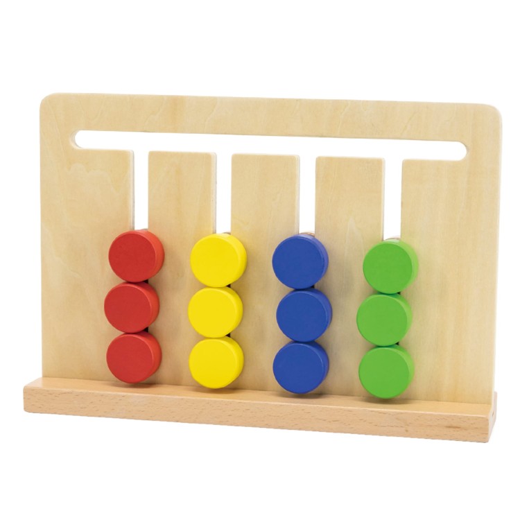Gra Logiczna Odwzoruj Kolory i Figury – VIGA | Montessori, Drewniana Układanka