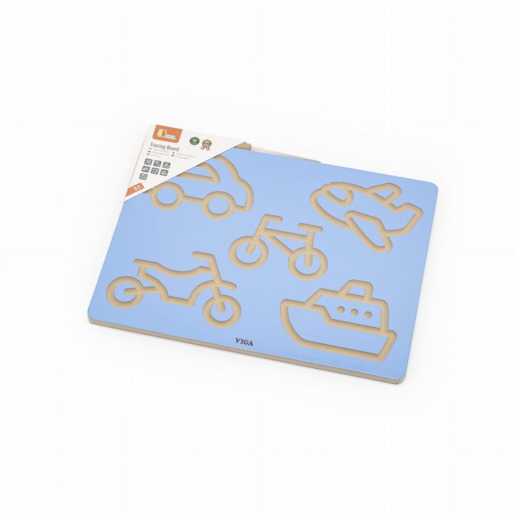 Tablica Grafomotoryczna Pojazdy – VIGA | Nauka Pisania i Ćwiczenie Ręki