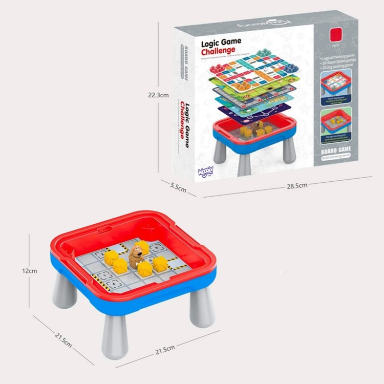 Stolik Gier Planszowych i Logicznych 10w1 65 el. | WOOPIE