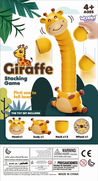 Gra Zręcznościowa Żyrafka Układanie Kubeczków | WOOPIE