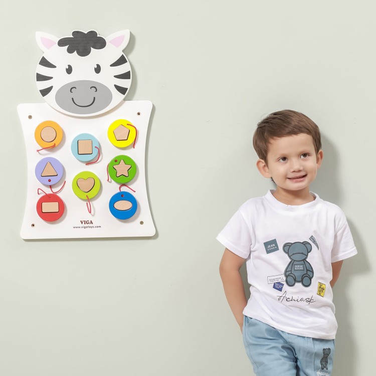 Drewniana Tablica Manipulacyjna Zebra FSC Montessori | VIGA