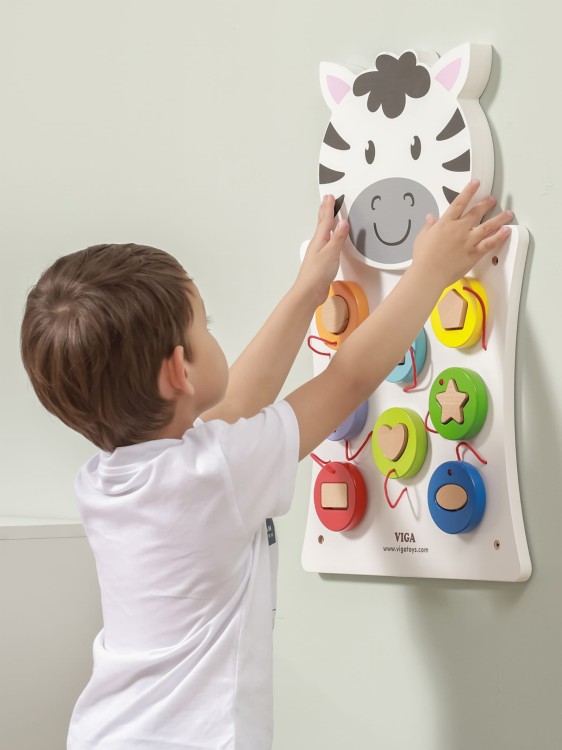 Drewniana Tablica Manipulacyjna Zebra FSC Montessori | VIGA