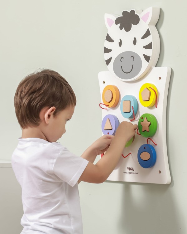 Drewniana Tablica Manipulacyjna Zebra FSC Montessori | VIGA