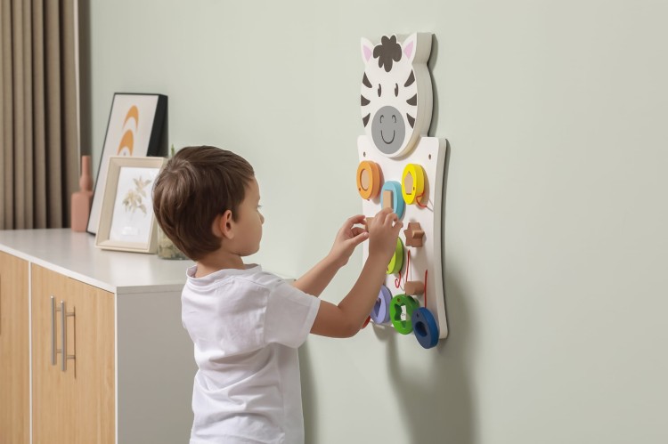 Drewniana Tablica Manipulacyjna Zebra FSC Montessori | VIGA