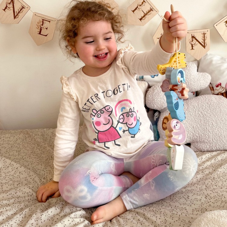 Drewniana Nawlekanka Klocki Przeplatanka ZOO Montessori 13 el.