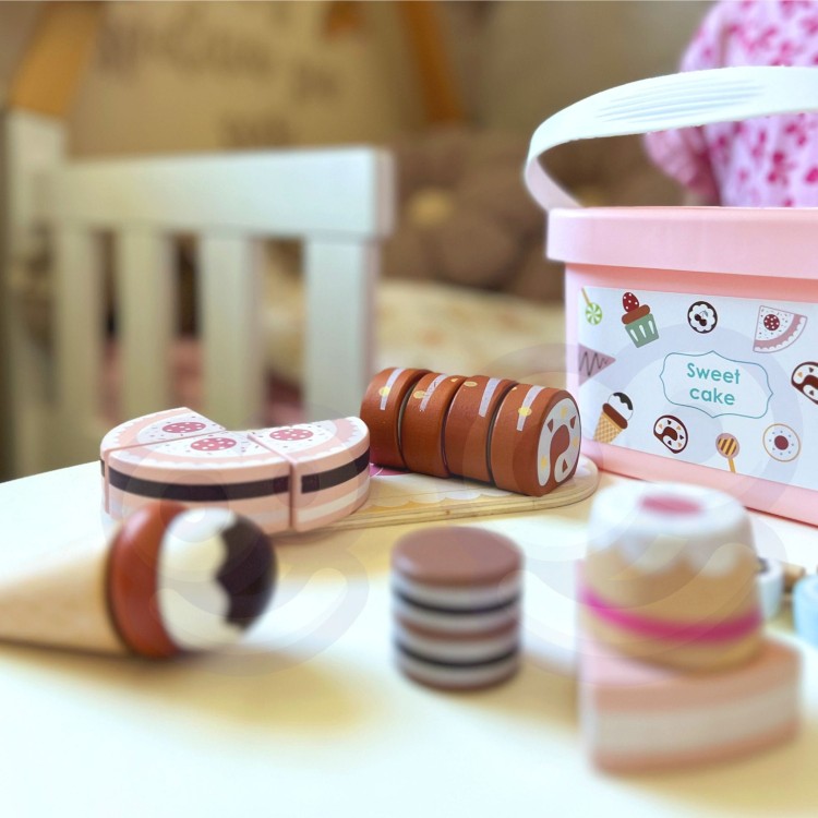 Drewniany Zestaw Słodkości Sweet Cake Cukiernia Lodziarnia TOOKY TOY