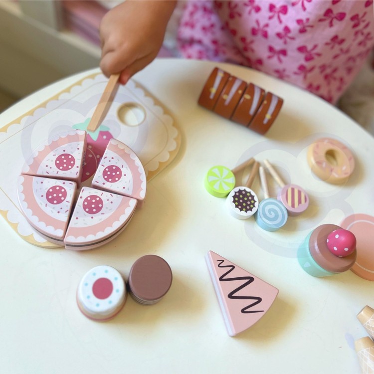 Drewniany Zestaw Słodkości Sweet Cake Cukiernia Lodziarnia TOOKY TOY