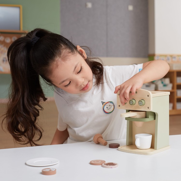 Drewniany Ekspres do Kawy Zielony z Akcesoriami VIGA PolarB