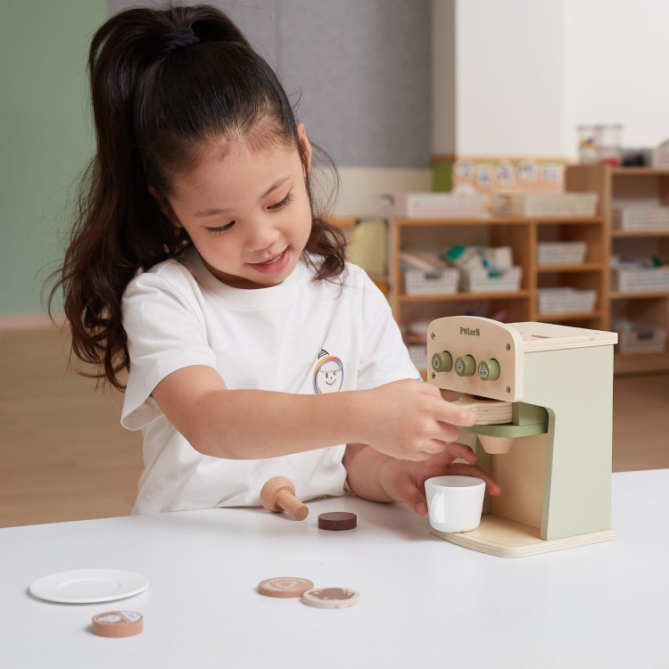 Drewniany Ekspres do Kawy Zielony z Akcesoriami VIGA PolarB