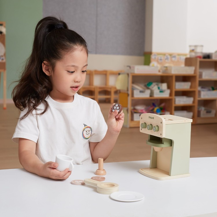 Drewniany Ekspres do Kawy Zielony z Akcesoriami VIGA PolarB