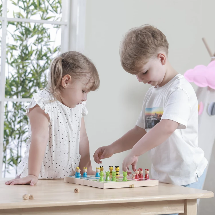 Drewniana Gra Planszowa Chińczyk  VIGA