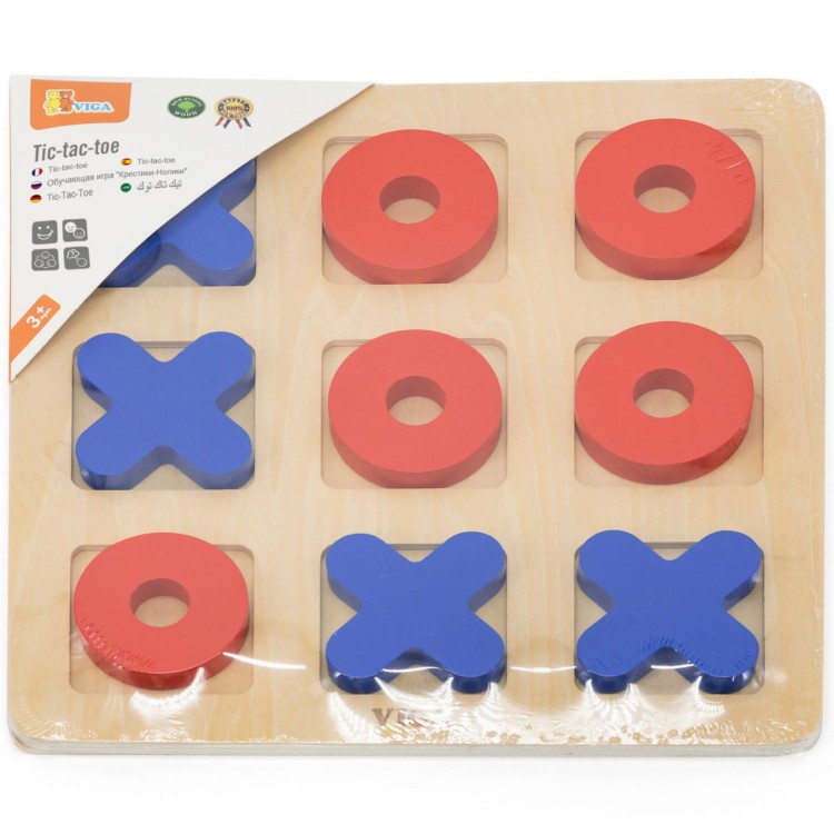 Drewniana Gra Kółko i Krzyżyk Klasyczna – VIGA