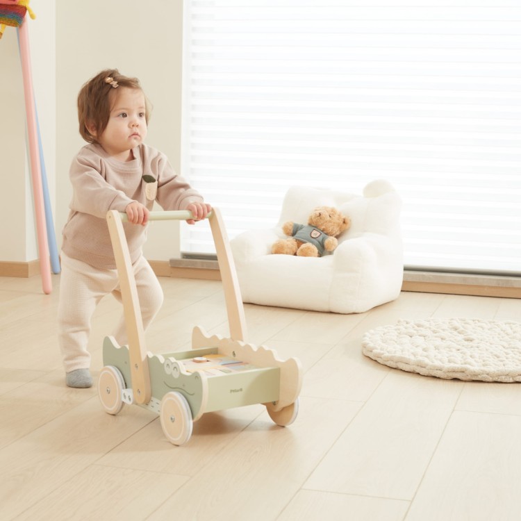 Drewniany Wózek na Klocki Pchacz – VIGA