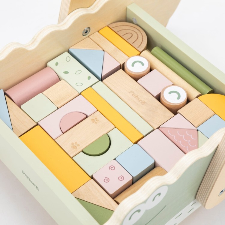 Drewniany Wózek na Klocki Pchacz – VIGA