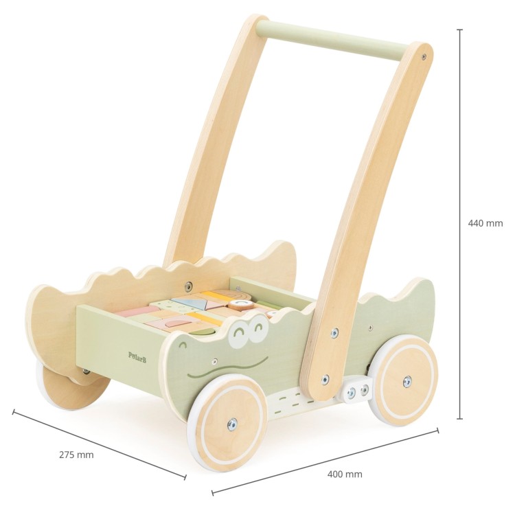 Drewniany Wózek na Klocki Pchacz – VIGA